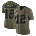 Fenge TB.Buccaneers #12 Tom Brady Player Olive Salute To Service Vapor Limited Stitched Jerseys