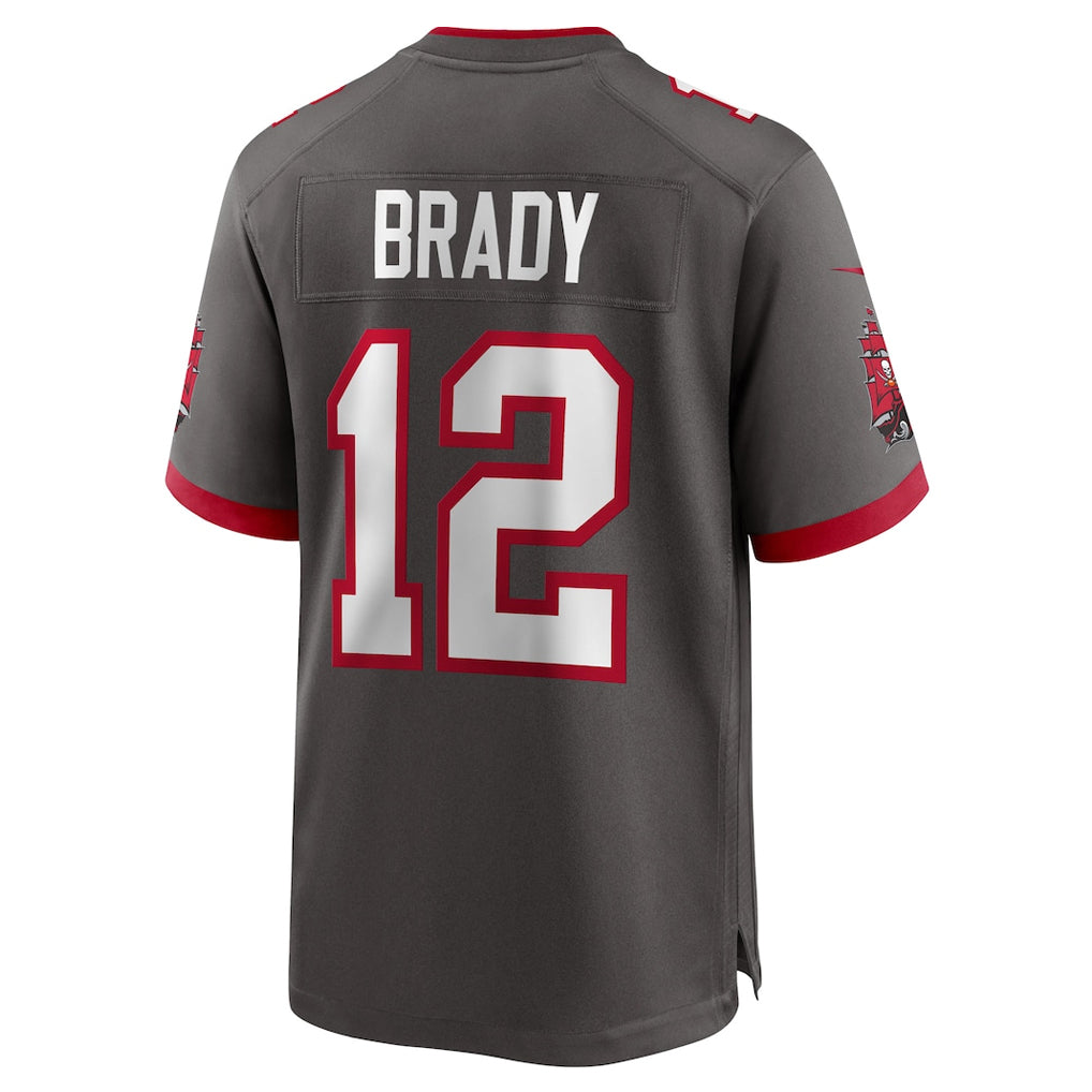 Fenge TB.Buccaneers #12 Tom Brady Player Pewter Home Game Stitched Jerseys