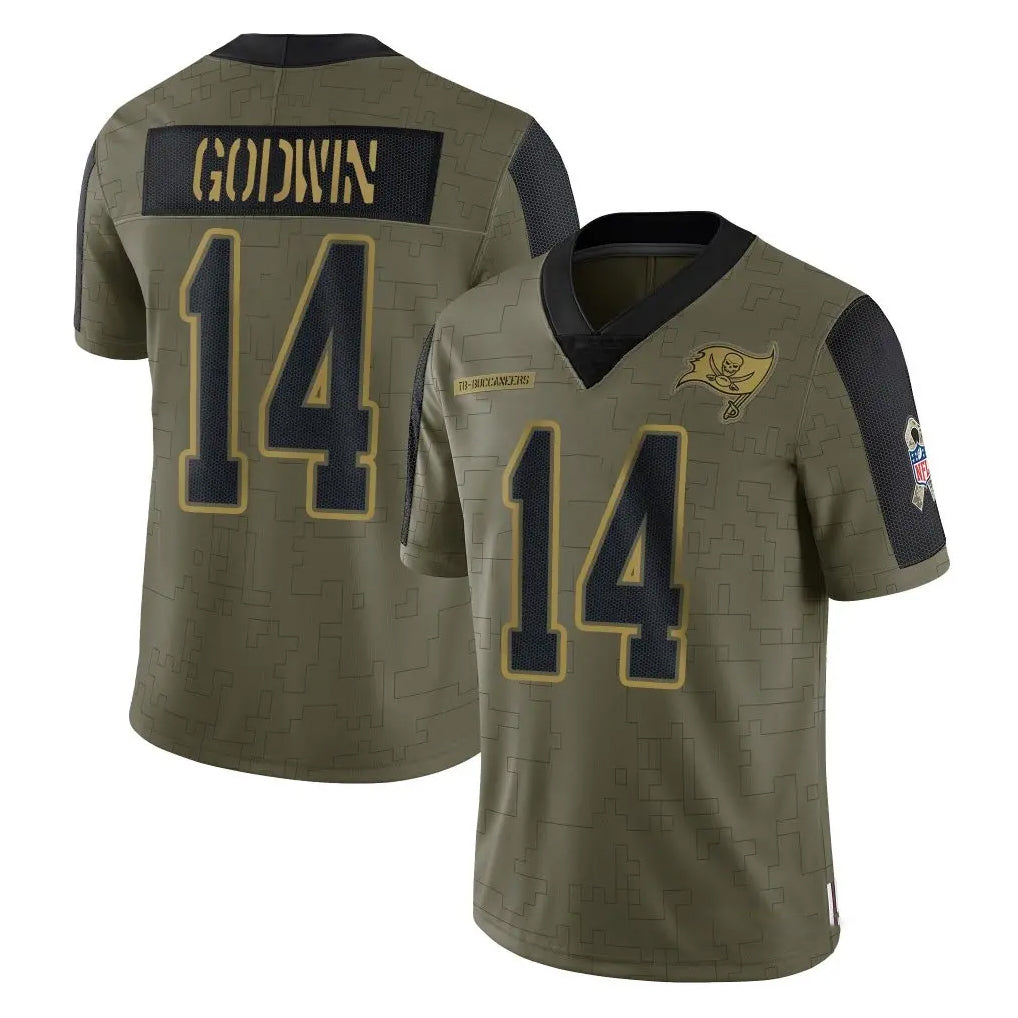 Fenge TB.Buccaneers #14 Chris Godwin Jr. Player Olive Salute To Service Limited Game Stitched Jerseys