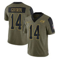 Fenge TB.Buccaneers #14 Chris Godwin Jr. Player Olive Salute To Service Limited Game Stitched Jerseys