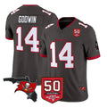 Fenge TB.Buccaneers #14 Chris Godwin Jr. Player Pewter Limited 2026 Season Vapor F.U.S.E. Home Game Stitched Jerseys
