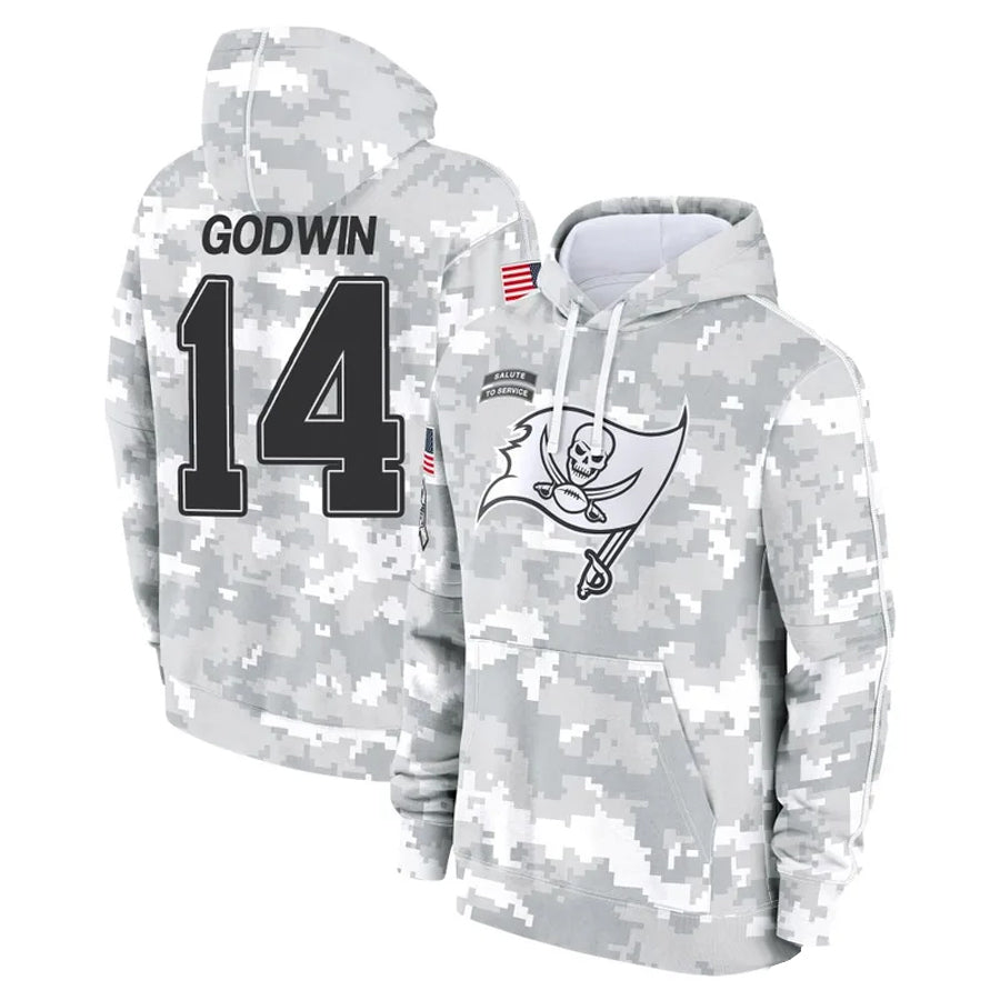 Fenge TB.Buccaneers #14 Chris Godwin Jr. Player Salute to Service Hoodies Stitched Jerseys