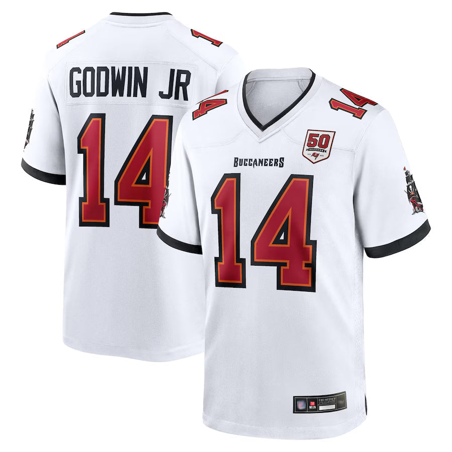 Fenge TB.Buccaneers #14 Chris Godwin Jr. Player White 50th Anniversary Game Stitched Jerseys