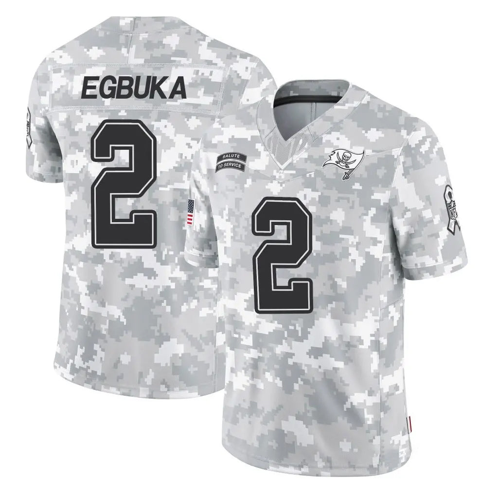 Fenge TB.Buccaneers #2 Emeka Egbuka Player Arctic Camo Limited Salute To Service Home Game Stitched Jerseys