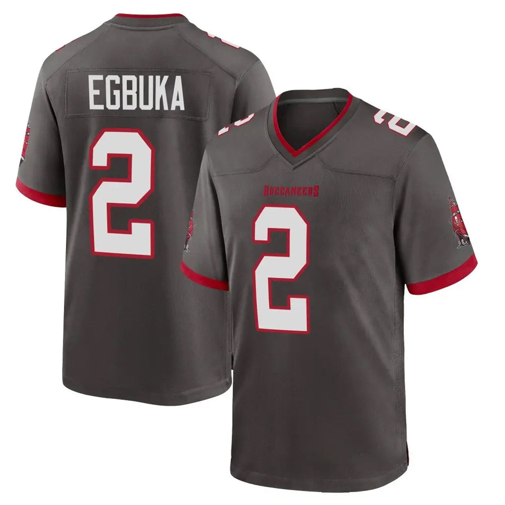 Fenge TB.Buccaneers #2 Emeka Egbuka Player Pewter Alternate Home Game Stitched Jerseys