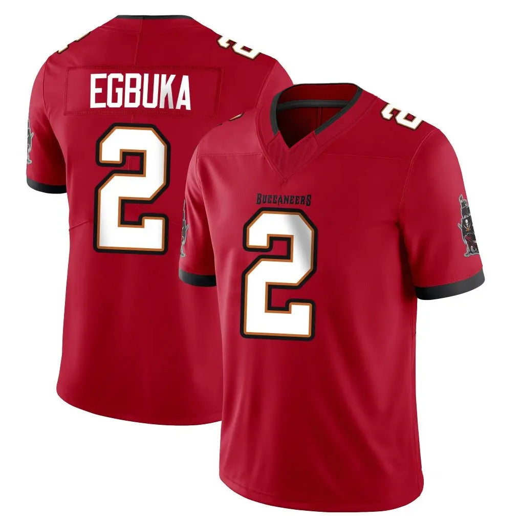 Fenge TB.Buccaneers #2 Emeka Egbuka Player Red Limited Vapor F.U.S.E. Home Game Stitched Jerseys