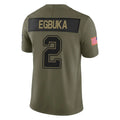 Fenge TB.Buccaneers #2 Emeka Egbuka Player Salute to Service Limited Olive Stitched Jerseys