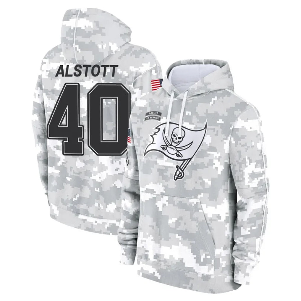 Fenge TB.Buccaneers #40 Mike Alstott Player Arctic Camo Salute to Service Hoodies Stitched Jerseys