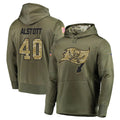 Fenge TB.Buccaneers #40 Mike Alstott Player Olive Salute to Service Hoodies Stitched Jerseys