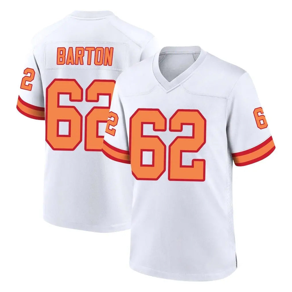 Fenge TB.Buccaneers #62 Graham Barton Player White '76 Home Game Stitched Jerseys
