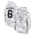 Fenge TB.Buccaneers #6 Baker Mayfield Player Arctic Camo Limited Salute to Service Pullover Hoodies Game Stitched Jerseys