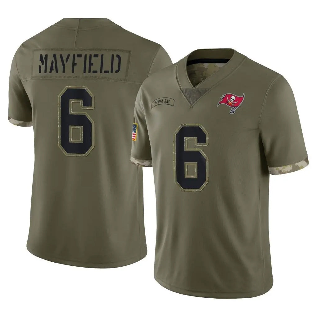 Fenge TB.Buccaneers #6 Baker Mayfield Player Olive Salute To Service Stitched Jerseys