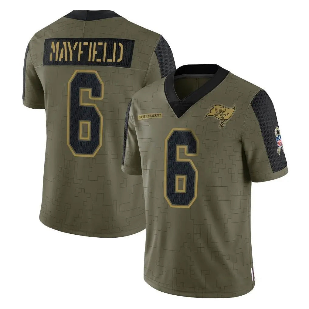 Fenge TB.Buccaneers #6 Baker Mayfield Player Olive Salute To Service Limited Game Stitched Jerseys