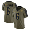 Fenge TB.Buccaneers #6 Baker Mayfield Player Olive Salute To Service Limited Game Stitched Jerseys