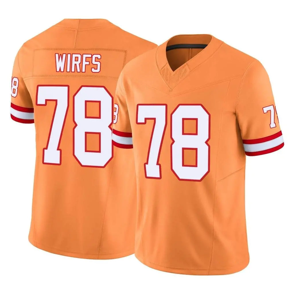 Fenge TB.Buccaneers #78 Tristan Wirfs Player Orange Limited Vapor F.U.S.E. Home Game Stitched Jerseys