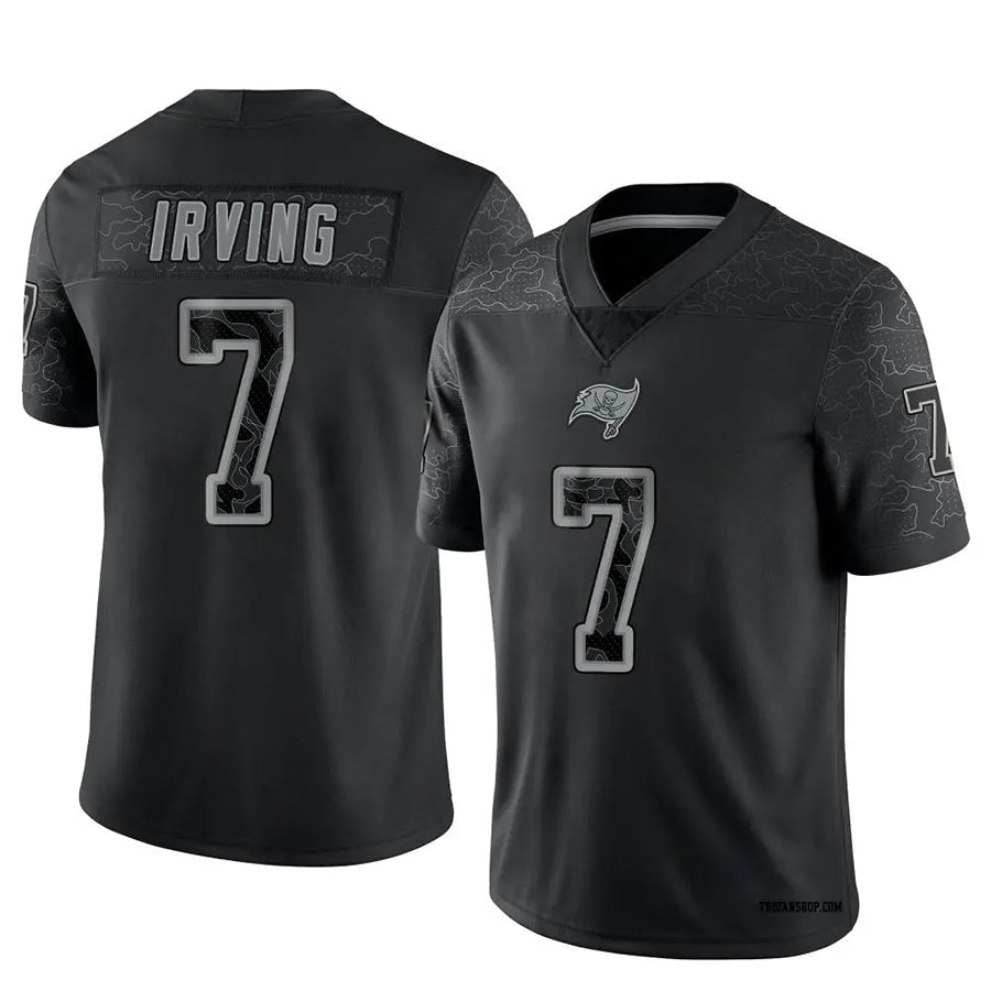 Fenge TB.Buccaneers #7 Bucky Irving Player Limited Black Reflective Stitched Jerseys
