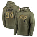 Fenge TB.Buccaneers #94 Calijah Kancey Player Olive Salute to Service Pullover Hoodie Home Game Stitched Jerseys