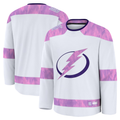 Fenge TB.Lightning White 2024 Hockey Fights Cancer Practice Jerseys