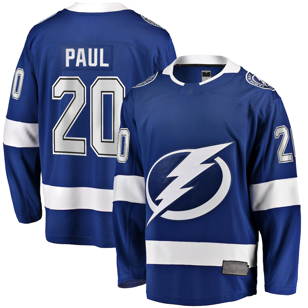 Fenge TB.Lightning #20 Nicholas Paul Blue Home Breakaway Player Jerseys