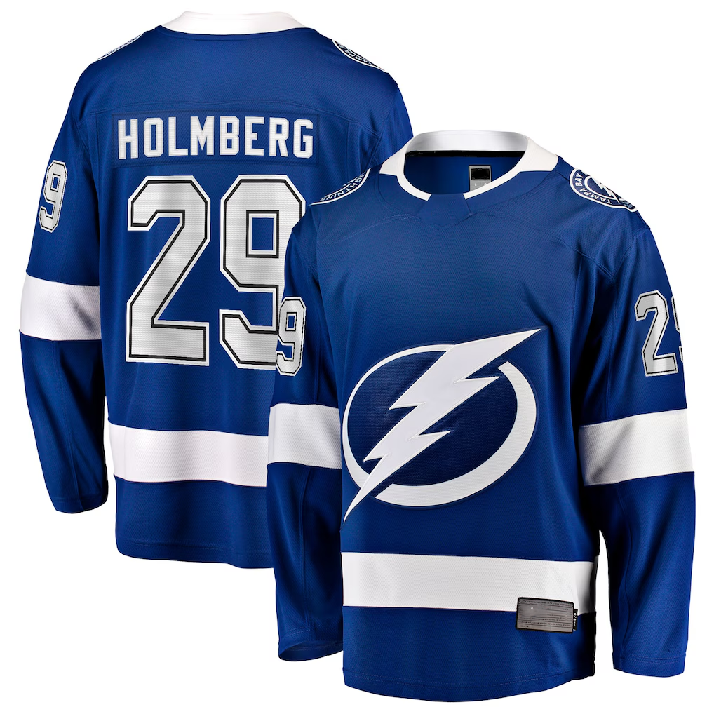 Fenge TB.Lightning #29 Pontus Holmberg Blue Home Breakaway Player Jerseys
