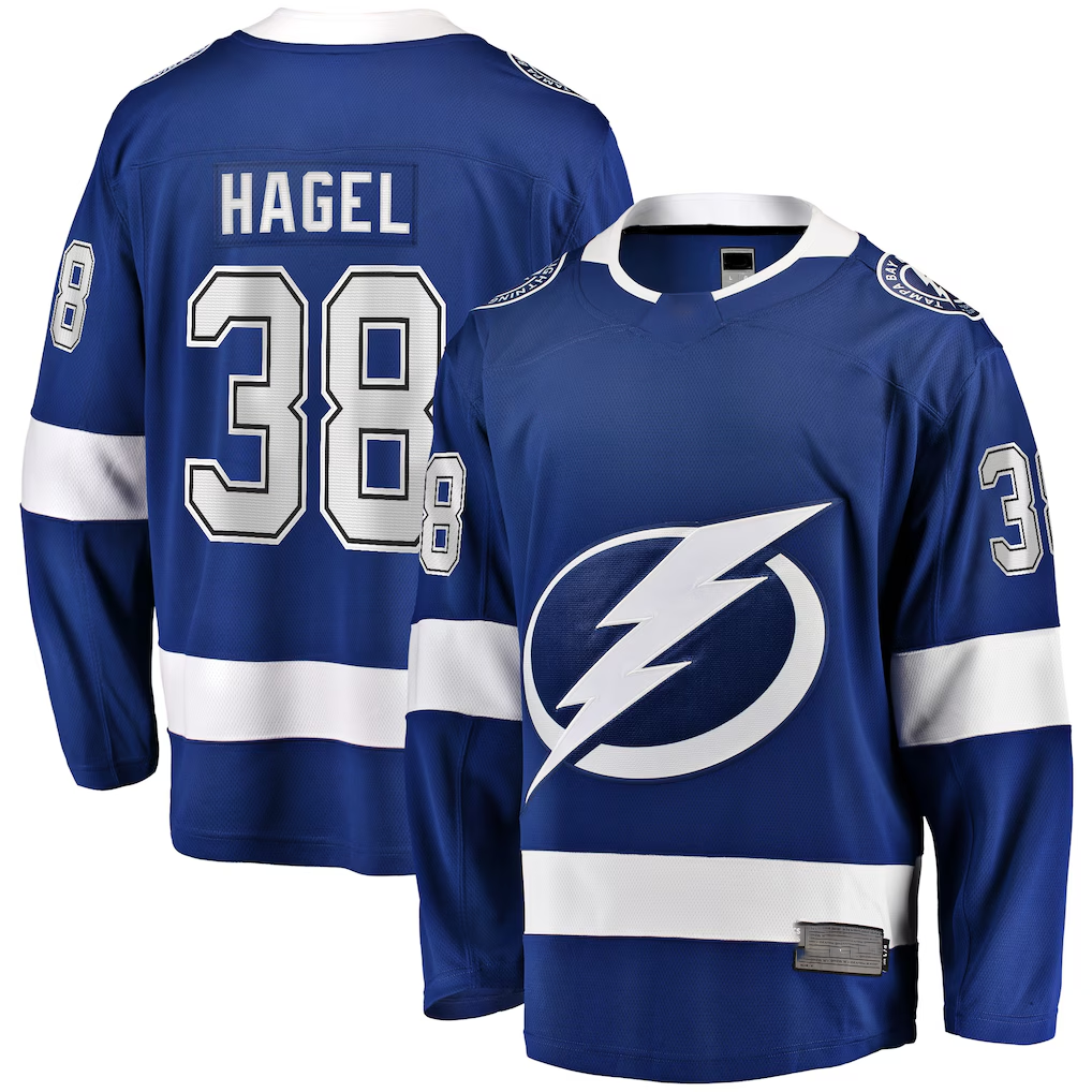 Fenge TB.Lightning #38 Brandon Hagel Blue Home Breakaway Player Jerseys