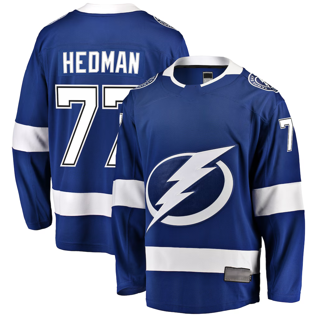Fenge TB.Lightning #77 Victor Hedman Blue Home Breakaway Jerseys