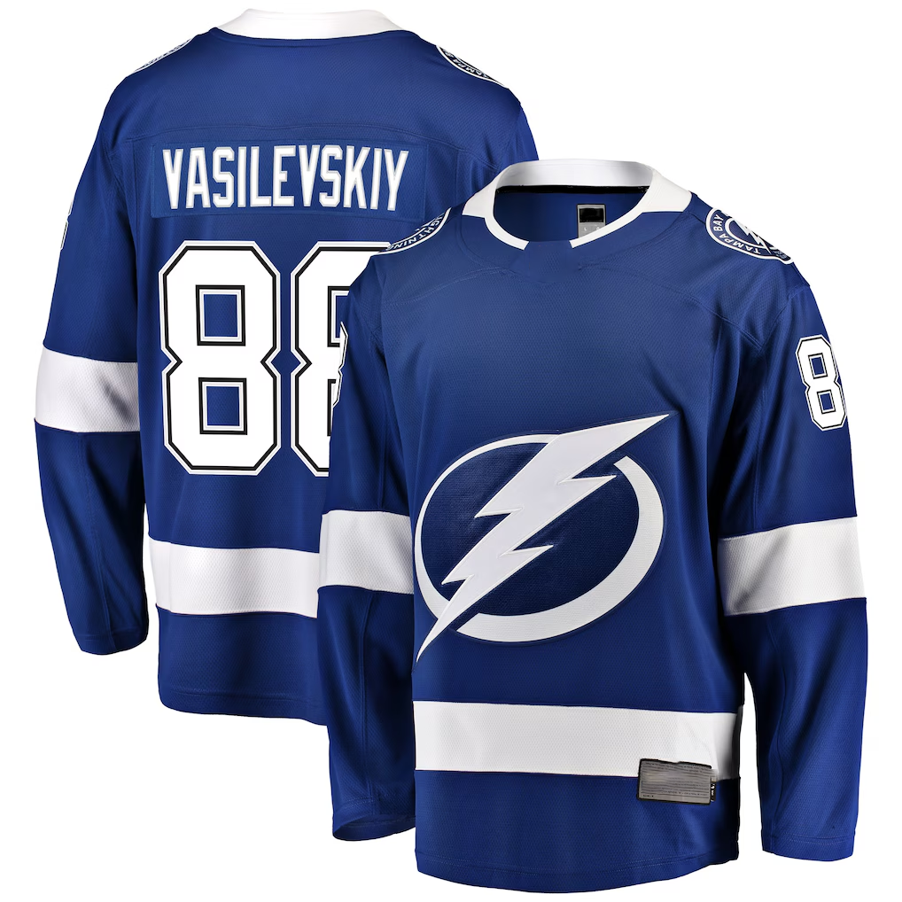 Fenge TB.Lightning #88 Andrei Vasilevskiy Blue Home Premium Jerseys