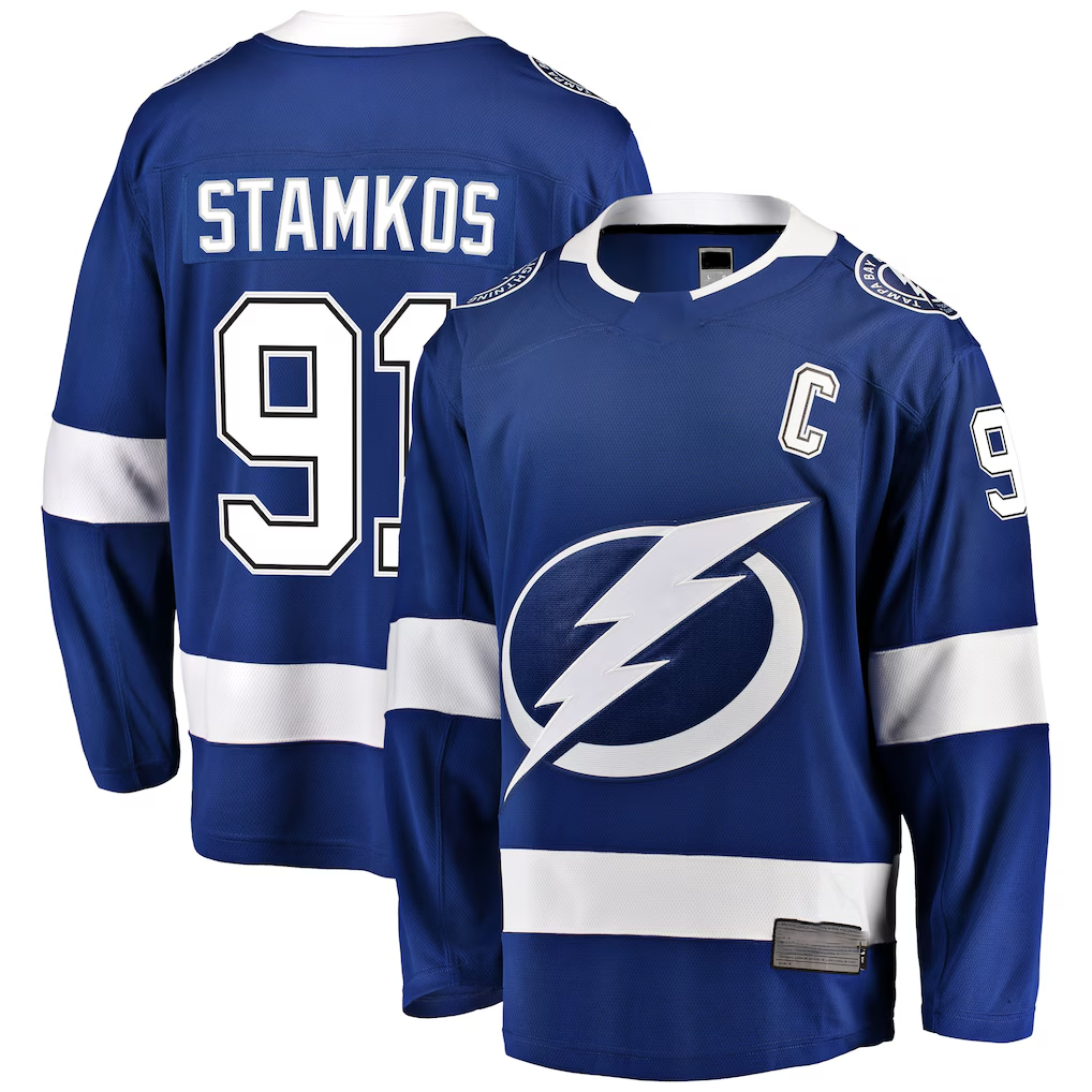 Fenge TB.Lightning #91 Steven Stamkos Blue Breakaway Player Jerseys