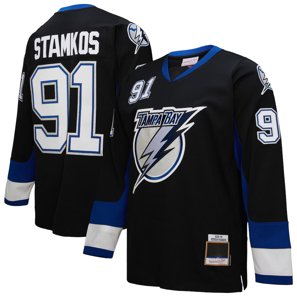 Fenge TB.Lightning #91 Steven Stamkos Mitchell & Ness Black 2008?09 Power Play Jerseys