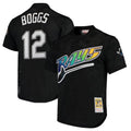 Fenge TB.Rays #12 Wade Boggs Player Black Mitchell & Ness Cooperstown Replica Stitched Jerseys