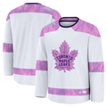 Fenge T.Maple Leafs White 2024 Hockey Fights Cancer Practice Jerseys