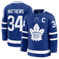 Fenge T.Maple Leafs #34 Auston Matthews Blue Captain Patch Home Premium Jerseys