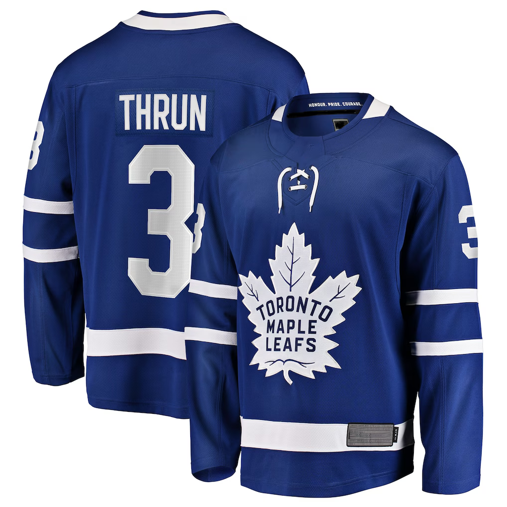 Fenge T.Maple Leafs #3 Henry Thrun Blue Home Breakaway Jerseys
