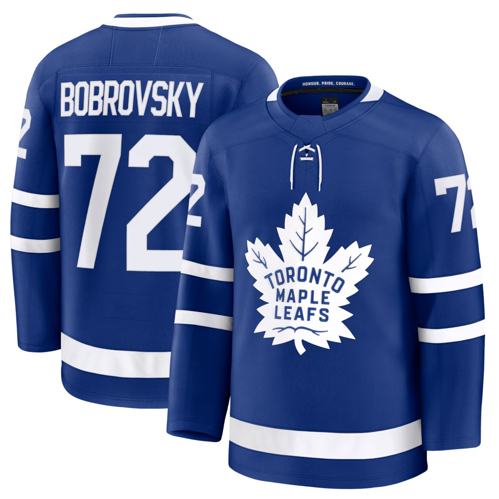 Fenge T.Maple Leafs #72 Sergei Bobrovsky Blue Home Premium Jerseys