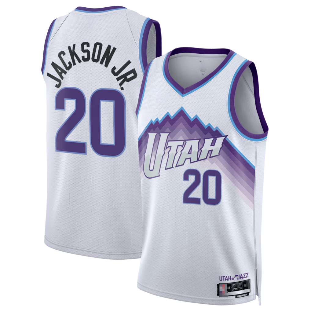 Fenge U.Jazz #20 Jaren Jackson Jr. White Swingman Jerseys - Association Edition