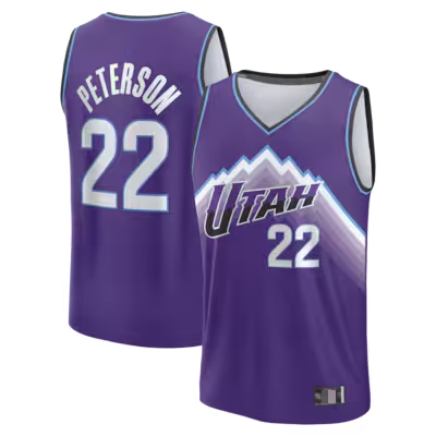 Fenge U.Jazz #22 Darryn Peterson Fanatics Purple 2026 Draft First Round Pick Fast Break Jerseys - Icon Edition