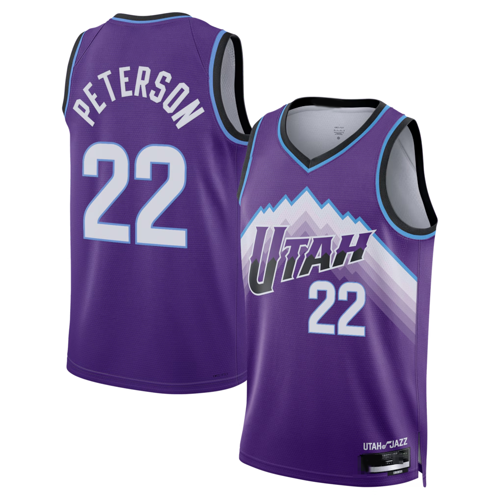 Fenge U.Jazz #22 Darryn Peterson Purple 2026 Draft Swingman Jerseys - Icon Edition