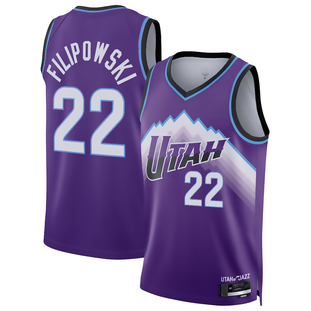 Fenge U.Jazz # 22 Kyle Filipowski Purple Swingman Jerseys - Icon Edition