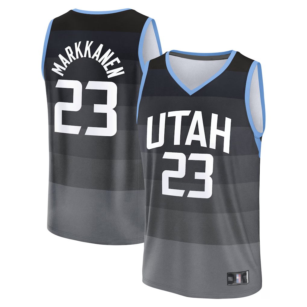 Fenge U.Jazz #23 Lauri Markkanen Fanatics Black 2025-2026 City Edition Fast Break Jerseys