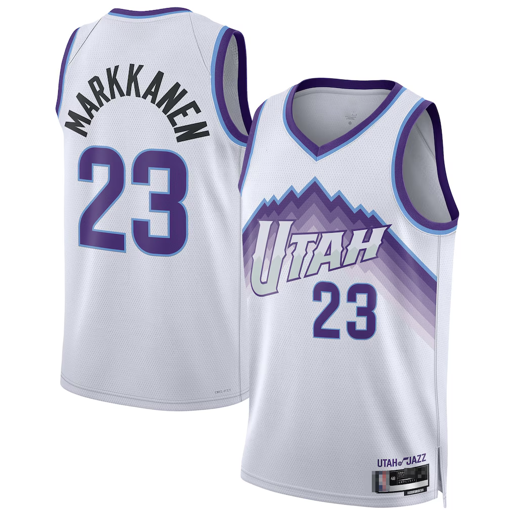Fenge U.Jazz #23 Lauri Markkanen White Swingman Jerseys - Association Edition