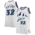Fenge U.Jazz #32 Karl Malone Mitchell & Ness White 1996-1997 Big & Tall Hardwood Classics Swingman Jerseys