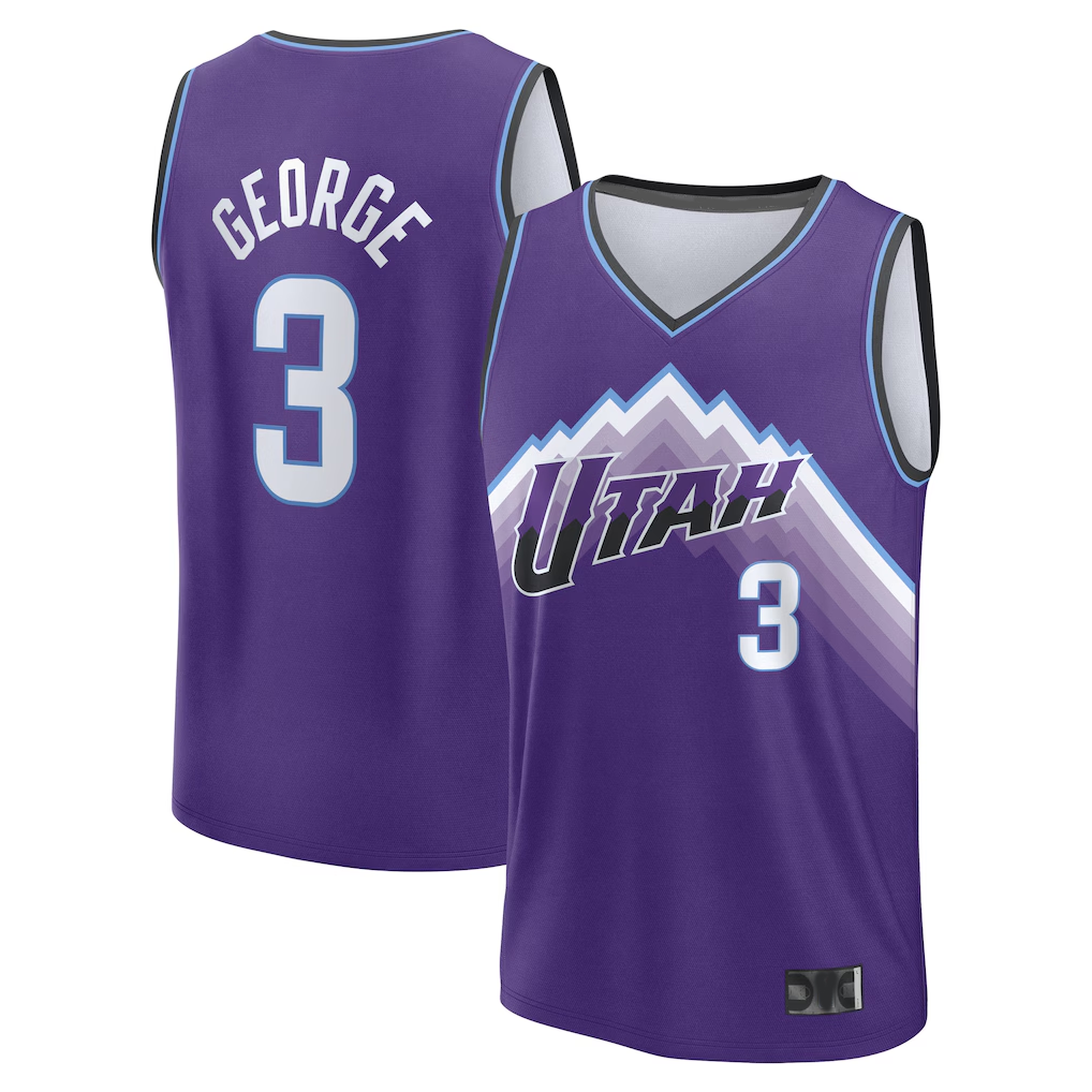 Fenge U.Jazz #3 Keyonte George Fanatics Purple Fast Break Jerseys - Icon Edition