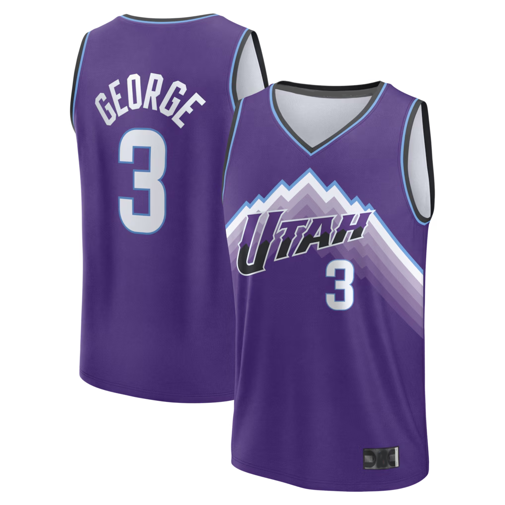 Fenge U.Jazz #3 Keyonte George Fanatics Purple Fast Break Replica Jerseys - Icon Edition