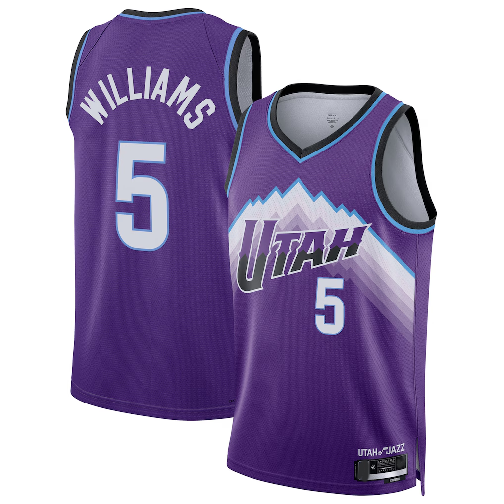 Fenge U.Jazz #5 Cody Williams Purple Swingman Jerseys - Icon Edition