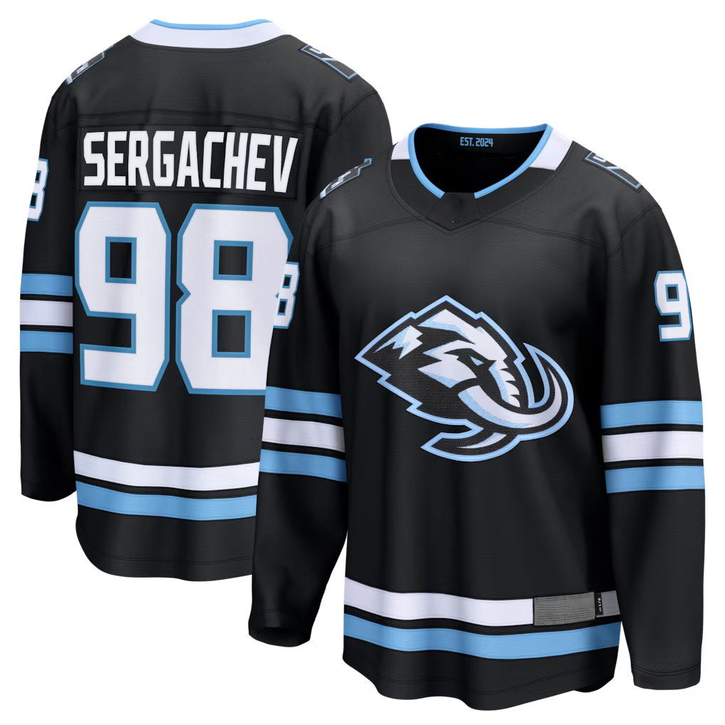 Fenge U.Mammoth #98 Mikhail Sergachev Black Home Breakaway Player Jerseys