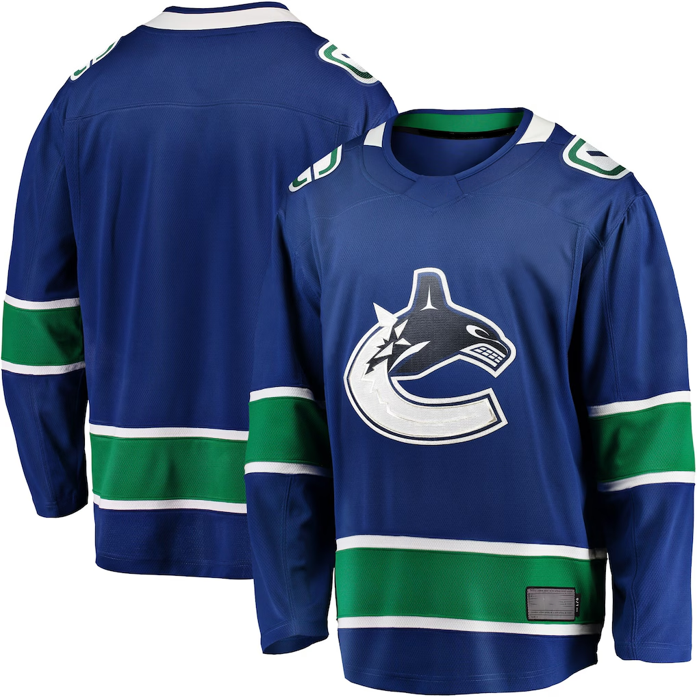 Fenge V.Canucks Blue Home Team Breakaway Jerseys