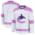 Fenge V.Canucks White 2024 Hockey Fights Cancer Practice Jerseys