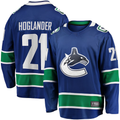 Fenge V.Canucks #21 Nils Hoglander Blue Home Premier Breakaway Player Jerseys
