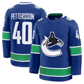 Fenge V.Canucks #40 Elias Pettersson Blue Home Premium Jerseys