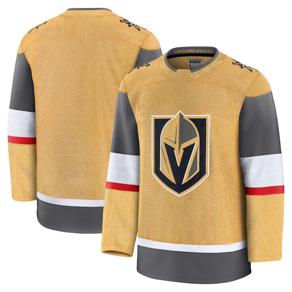 Fenge V.Golden Knights Gold Home Premium Jerseys